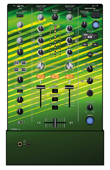 Pioneer DJ DJM 450 Skin Green Lazer